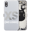 Back Housing W/ Small Components Pre-Installed Compatible For iPhone XS (No Logo) (Aftermarket Plus) (Silver)