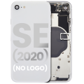 Back Housing W/ Small Components Pre-Installed Compatible For iPhone SE (2020) (No Logo) (Aftermarket Plus) (White)