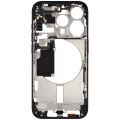 Mid-Frame Housing With Power And Volume Button Compatible For iPhone 15 Pro (US Version) (Used OEM Pull: Grade A) (Black Titanium)
