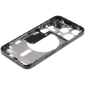 Mid-Frame Housing With Power And Volume Button Compatible For iPhone 15 Pro (US Version) (Used OEM Pull: Grade A) (Black Titanium)