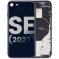 Back Housing W/ Small Components Pre-Installed Compatible For iPhone SE (2022) (Used OEM Pull: Grade A) (Midnight)