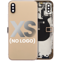 Back Housing W/ Small Components Pre-Installed Compatible For iPhone XS (No Logo) (Aftermarket Plus) (Gold)