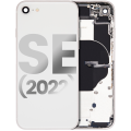 Back Housing W/ Small Components Pre-Installed Compatible For iPhone SE (2022) (Used OEM Pull: Grade C) (Starlight)