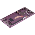 OLED Assembly With Frame Compatible For Samsung Galaxy S22 Ultra 5G (Service Pack) (Burgundy)
