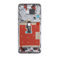 OLED Assembly With Frame Compatible For Huawei Mate 50 (Genuine OEM) (Silver)