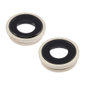 Back Camera Lens With Bracket & Bezel Compatible For iPhone 15 / 15 Plus (2 Piece Set) (Premium) (Yellow)