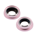Back Camera Lens With Bracket & Bezel Compatible For iPhone 15 / 15 Plus (2 Piece Set) (Premium) (Pink)