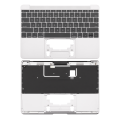Top Case With Keyboard And Microphone Compatible For MacBook Retina 12" (A1534 / Early 2016 / Mid 2017) (US English) (Used OEM Pull: Grade B/C) (Space Gray)