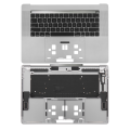 Top Case With Keyboard Compatible For MacBook Pro 15" Touch Bar (A1990 / Late 2018 / Early 2019) (US English) (Used OEM Pull: Grade B/C) (Silver)