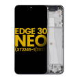 OLED Assembly With Frame Compatible For Motorola Edge 30 Neo (XT2245-1 / 2022) (Refurbished) (Black Onyx)