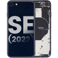 Back Housing W/ Small Components Pre-Installed Compatible For iPhone SE (2022) (Used OEM Pull: Grade C) (Midnight)