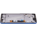LCD Assembly With Frame Compatible For Motorola Edge 5G (XT2141 / 2021) (Genuine OEM) (Nebula Blue)