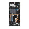 OLED Assembly With Frame Compatible For Google Pixel 4 (Genuine OEM) (Orange Power Button)
