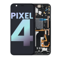 OLED Assembly With Frame Compatible For Google Pixel 4 (Genuine OEM) (Orange Power Button)