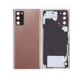 Back Cover Glass With Camera Lens Compatible For Samsung Galaxy Note 20 5G (No Logo) (Aftermarket Plus) (Mystic Bronze)