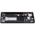 OLED Assembly With Frame Compatible For Motorola Moto Edge 2023 (XT2305) (Refurbished) (Eclipse Black)