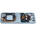 Main OLED Assembly With Frame Compatible For Motorola Moto Razr Plus / Razr 40 Ultra (XT2321-3 / 2023) (Refurbished) (Glacier Blue)