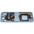 Main OLED Assembly With Frame Compatible For Motorola Moto Razr Plus / Razr 40 Ultra (XT2321-3 / 2023) (Refurbished) (Glacier Blue)