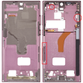 Mid-Frame Housing Compatible For Samsung Galaxy S22 Ultra 5G (US & International Version) (Burgundy)