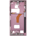 Mid-Frame Housing Compatible For Samsung Galaxy S22 Ultra 5G (US & International Version) (Burgundy)