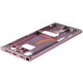 Mid-Frame Housing Compatible For Samsung Galaxy S22 Ultra 5G (US & International Version) (Burgundy)
