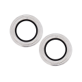 Casper Camera Lens Protector Compatible For iPhone 14 / 14 Plus (Silver) (Clear)