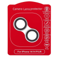 Casper Camera Lens Protector Compatible For iPhone 14 / 14 Plus (Silver) (Clear)