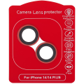 Casper Camera Lens Protector Compatible For iPhone 14 / 14 Plus (Red) (Clear)