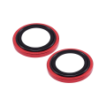 Casper Camera Lens Protector Compatible For iPhone 14 / 14 Plus (Red) (Clear)