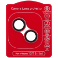 Casper Camera Lens Protector Compatible For iPhone 13 / 13 Mini (Red) (Clear)