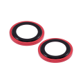 Casper Camera Lens Protector Compatible For iPhone 13 / 13 Mini (Red) (Clear)