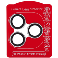 Casper Camera Lens Protector Compatible For iPhone 14 Pro / 14 Pro Max (Silver) (Clear)