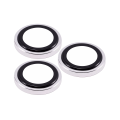 Casper Camera Lens Protector Compatible For iPhone 14 Pro / 14 Pro Max (Silver) (Clear)