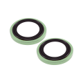 Casper Camera Lens Protector Compatible For iPhone 15 / 15 Plus (Green) (Clear)