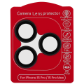 Casper Camera Lens Protector Compatible For iPhone 15 Pro / 15 Pro Max (Black) (Clear)