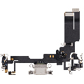 Charging Port Flex Cable Compatible For iPhone 14 (Used OEM Pull) (Starlight)