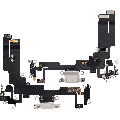 Charging Port Flex Cable Compatible For iPhone 14 (Used OEM Pull) (Starlight)