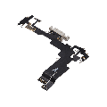 Charging Port Flex Cable Compatible For iPhone 14 (Used OEM Pull) (Starlight)