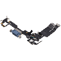 Charging Port Flex Cable Compatible For iPhone 14 (Used OEM Pull) (Blue)