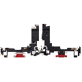 Charging Port Flex Cable Compatible For iPhone 14 (Used OEM Pull) (Red)