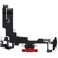 Charging Port Flex Cable Compatible For iPhone 14 (Used OEM Pull) (Red)
