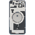 Back Glass With Steel Plate With MagSafe Magnet Pre-Installed Compatible For iPhone 14 Plus (Used OEM Pull: Grade A) (Midnight)