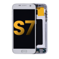 OLED Assembly With Frame Compatible For Samsung Galaxy S7 (Refurbished) (All US Models) (Silver Titanium)