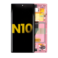 OLED Assembly With Frame Compatible For Samsung Galaxy Note 10 (Refurbished) (Aura Pink)
