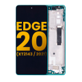 LCD Assembly With Frame Compatible For Motorola Edge 20 (XT2143 / 2021) (Refurbished) (Frosted Emerald)