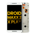 LCD Assembly With Frame Compatible For Motorola Droid Maxx 2 / Moto X Play (XT1561 / XT1562 / XT1563 / XT1565 / 2015) (Refurbished) (White) 