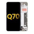 LCD Assembly With Frame Compatible For LG Q70 (Refurbished) (Mirror Silver)