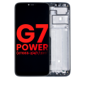 LCD Assembly With Frame Compatible For Motorola Moto G7 Power (XT1955-1/2/4/7 / 2019) (International Version) (154MM) (Aftermarket Plus) (Ceramic Black)
