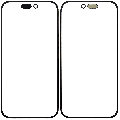 2 in 1 (Front Glass + OCA Pre-Installed) Compatible For iPhone 15 (2 Pack) (OCA Master)