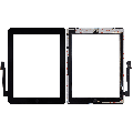 Digitizer Compatible For iPad 3 / iPad 4 (Home Button Pre-Installed Compatible For iPad 3) (Aftermarket Plus) (Black)